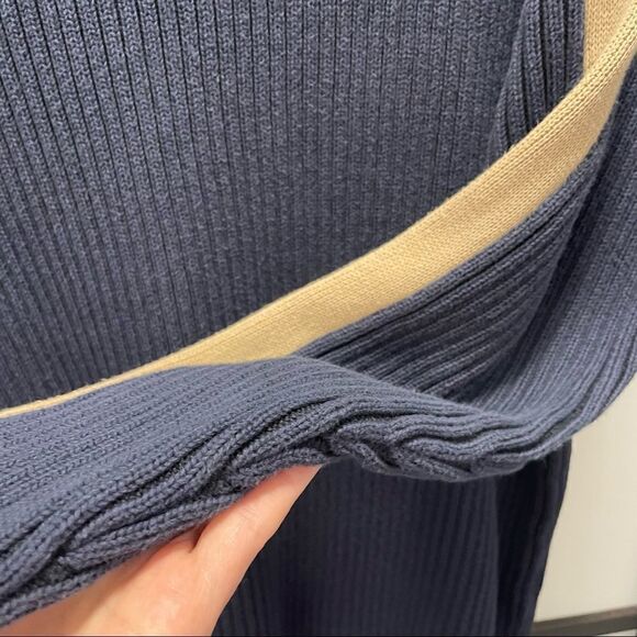 [xl] Eddie Bauer Men’s Vintage Navy Blue Thick Ribbed Cotton Heavyweight Sweater - Picture 9 of 13